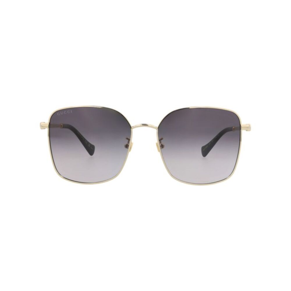 Gucci Square-Frame Metal Sunglasses Gold Womens